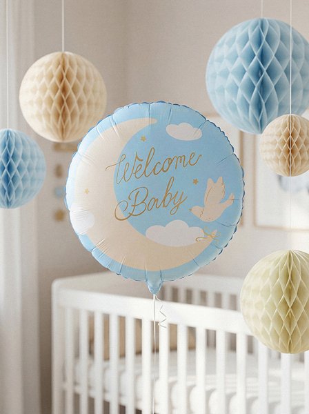 Folieballong Velkomstbaby - Lyseblå Folieballong Velkomstbaby - Lyseblå