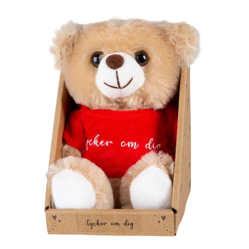Teddybjørn - T-bjørn liker deg - 15 cm - Valentinsdagsgaver, Valentinsdagen