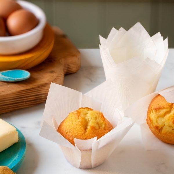 Muffinsformer - Tulip - Hvit - Storpakke - Decora - 400 stk