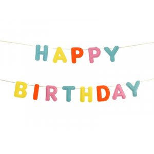 Girlander - Gratulerer med dagen - Stoff - 3 m