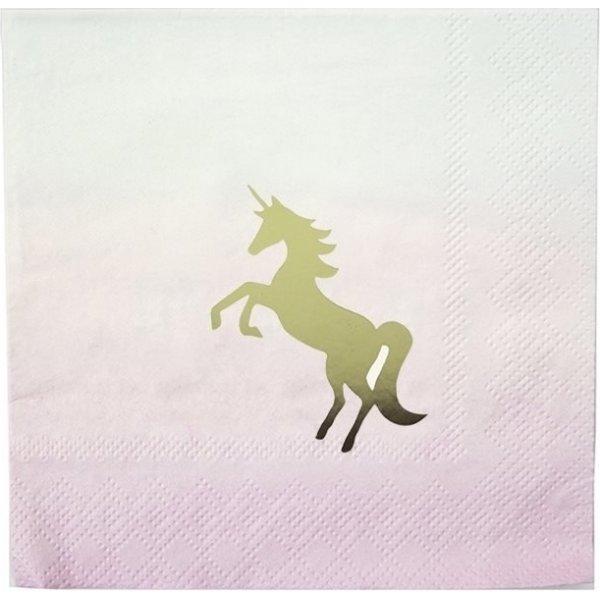 Sm servietter - Vi elsker enhjrninger - 16 stk
