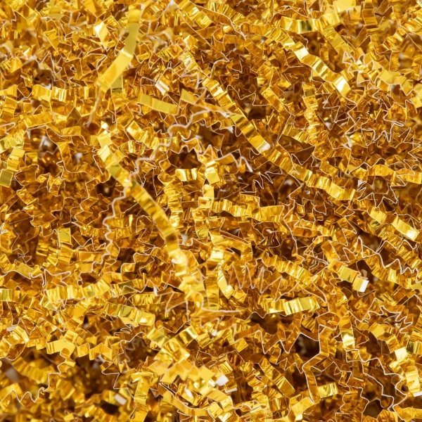 Makulert fyllpapir til gaveposer/-esker - Gull metallic - 50 g