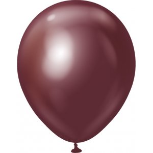 Ballonger ensfarget - Premium 30 cm - Burgunder Krom