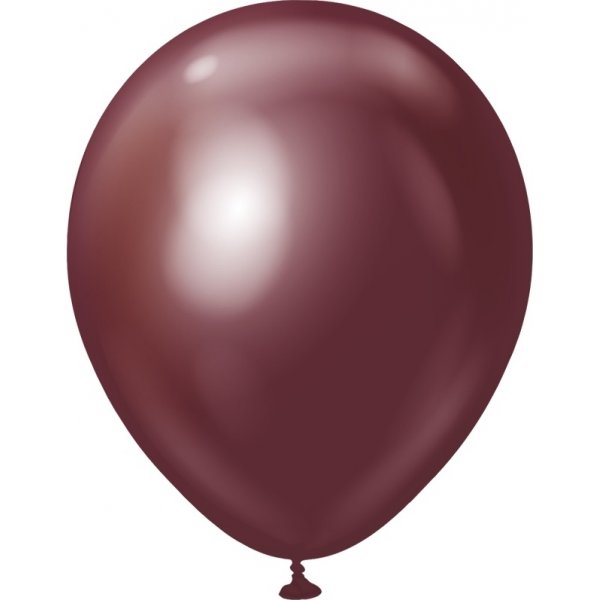 Ballonger ensfarget - Premium 30 cm - Burgunder Krom Ballonger ensfarget - Premium 30 cm - Burgunder Krom
