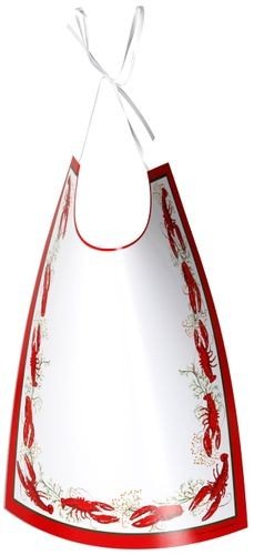 Smekke med snor - Kreps - Rød - 4-pakning Smekke med snor - Kreps - Rød - 4-pakning