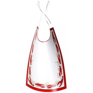 Smekke med snor - Kreps - Rød - 4-pakning Smekke med snor - Kreps - Rød - 4-pakning