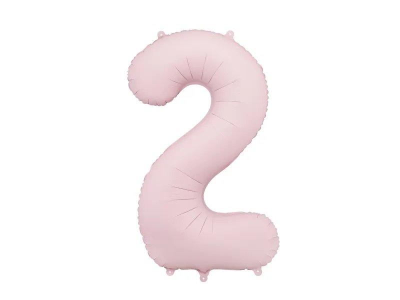 Tallballong – Lys rosa pastell – 86 cm – Nummer: 2 – Tallballonger, Ballonger