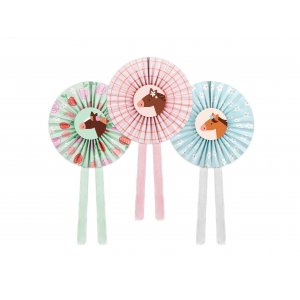 Dekorative rosetter - Hestetema - 3 stk Dekorative rosetter - Hestetema - 3 stk