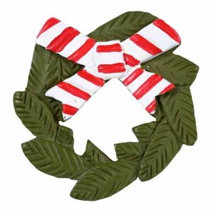 Julenissetilbehør - Dørkrans med sløyfe Julenissetilbehør - Dørkrans med sløyfe