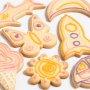 Ferdiglaget glasur/frosting - 4 farger Lilla, oransje, rosa, lys lilla - PME - 80g