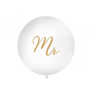 Kjempeballong - Mr - Hvit/Gull Kjempeballong - Mr - Hvit/Gull