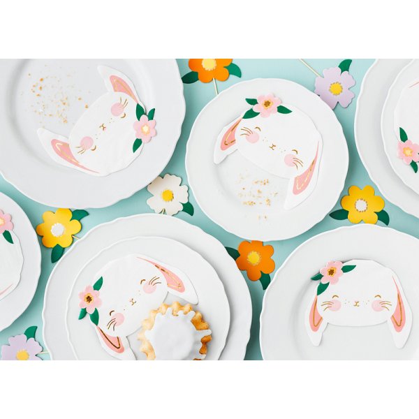 Servietter - Kanin med blomst - 20-pakning Servietter - Kanin med blomst - 20-pakning
