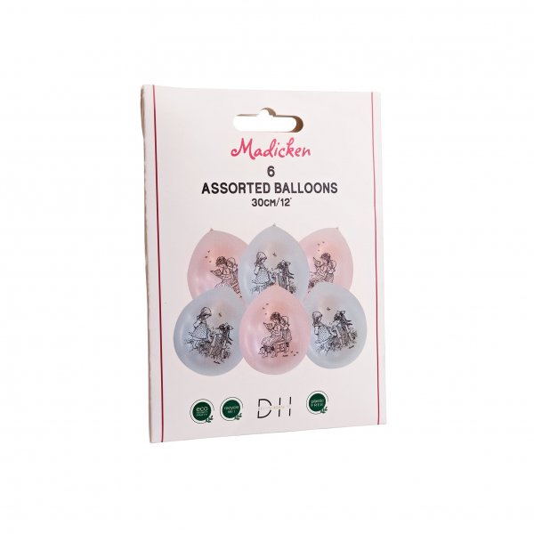 Ballonger - Madicken 6-pakning 30cm Ballonger - Madicken 6-pakning 30cm