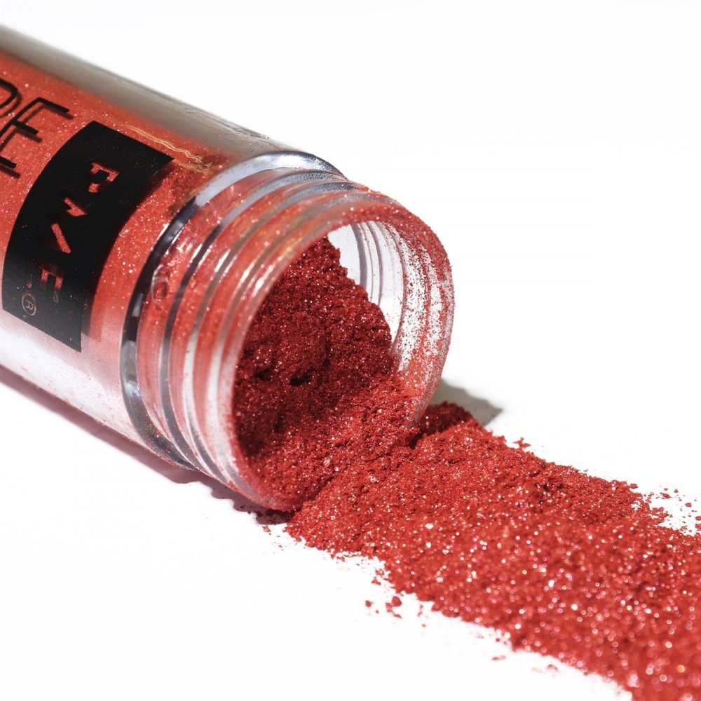 Spiselig glitter - Rød - Spiselig glanssnø - PME - 10 g - Spiselig glitter, Sprinkles