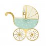 Servetter - Barnvagn - Mint/Guld