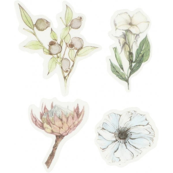 Washi-klistremerker - blomster - størrelse 25-60 mm - 30 stk Washi-klistremerker - blomster - størrelse 25-60 mm - 30 stk