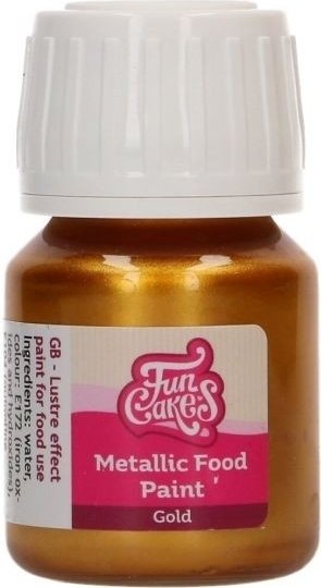 Spiselig farge - Metallisk gull - Funcakes - 30 ml Spiselig farge - Metallisk gull - Funcakes - 30 ml