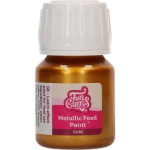 Spiselig farge - Metallisk gull - Funcakes - 30 ml