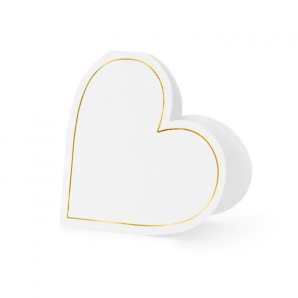 Bordkort - Hjerte med gullramme - Morsomt faktum - 10-pakning Bordkort - Hjerte med gullramme - Morsomt faktum - 10-pakning