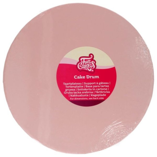 Kakefat Tykt - Rosa Pastell - 25 cm - FunCakes