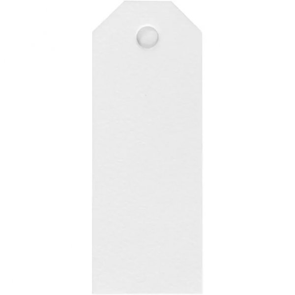 Merkelapper - 8 cm - Hvit - 20-pakning
