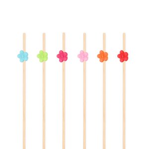 Snackpinner/Drikkepinner - Små blomstermiks - 12 cm - 25 stk Snackpinner/Drikkepinner - Små blomstermiks - 12 cm - 25 stk