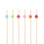 Snackpinner/Drikkepinner - Sm� blomstermiks - 12 cm - 25 stk