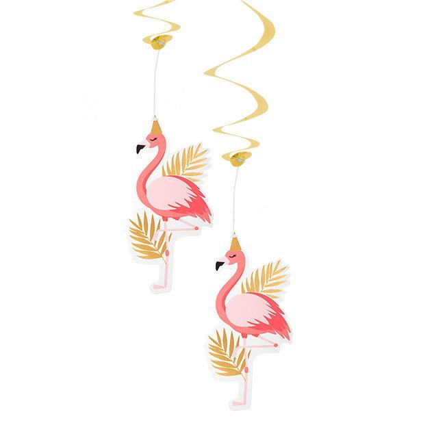 Hengende dekorasjon – Flamingo Party – 2-pakning – Flamingo-fest, Temaer for sommerfester, Sommerfest