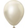 Miniballonger enkle - Premium 13 cm - Hvit gull krom - 25-pakning