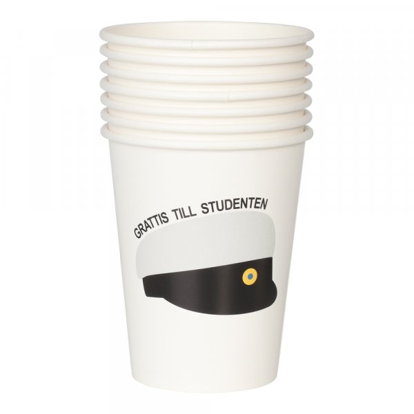 Papirkopper - Student - Gratulerer til studenten - 8-pakning Papirkopper - Student - Gratulerer til studenten - 8-pakning