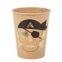 Papirkopper Pirat - Svart og gull - 255 ml, 8-pakning
