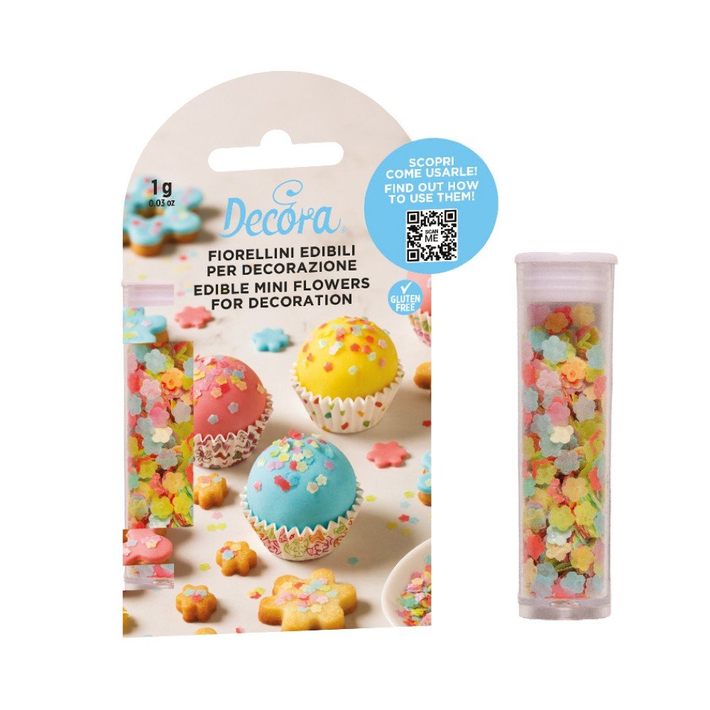 Spiselige papirdekorasjoner – Hjerter – Rosa – Decora – 1 g – Strøssel, Sprinkles