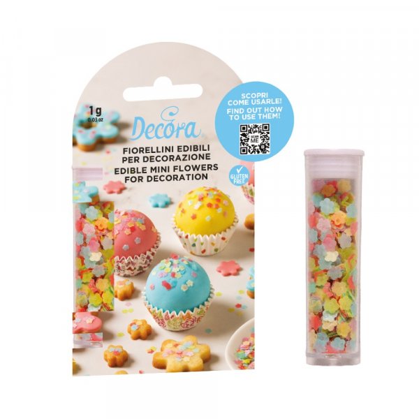 Spiselige papirdekorasjoner - Blomster - Pastell - Dekora - 1 g Spiselige papirdekorasjoner - Blomster - Pastell - Dekora - 1 g