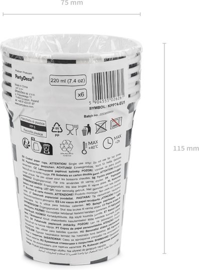 Papirkopper - Racing - 6-pakning