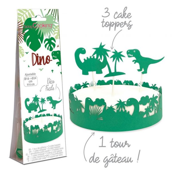 Cake wrapper & topper - Dino - ScrapCooking
