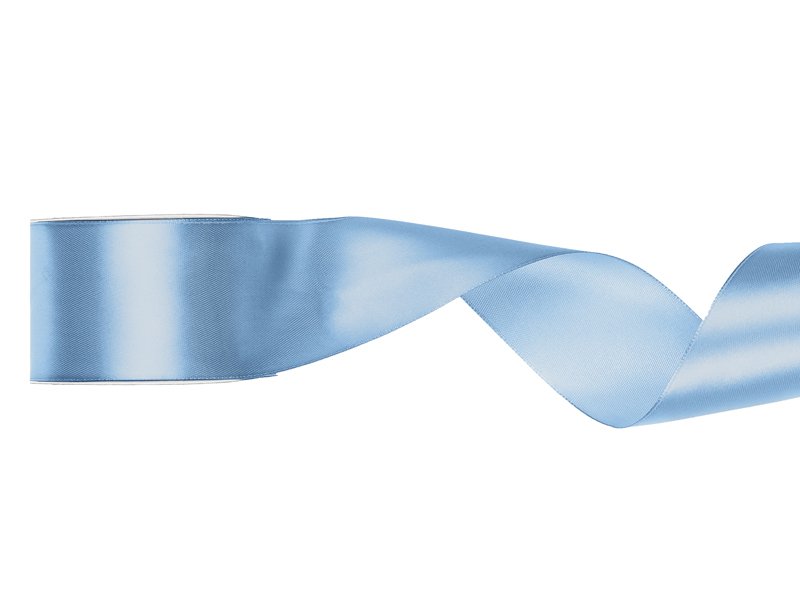 Satengbånd – Tåkeblå – (Bredde: 50 mm) – 25 meter