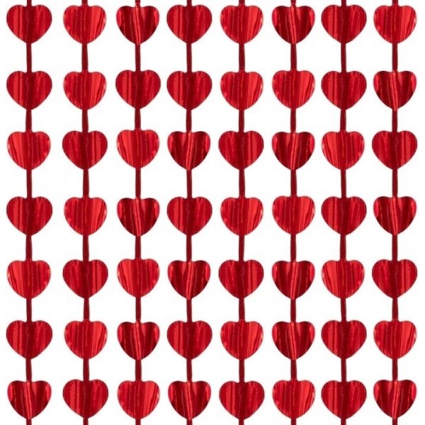 Gardiner - Røde hjerter - 2 x 1 m Gardiner - Røde hjerter - 2 x 1 m