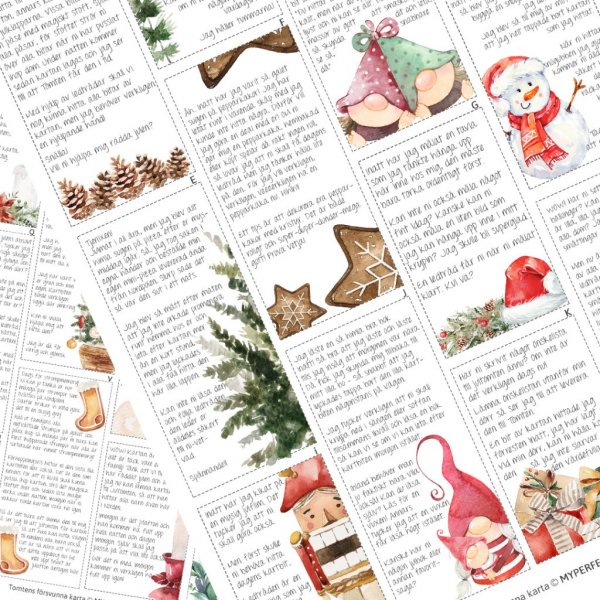 Ferdige julenissebrev - Det tapte kartet