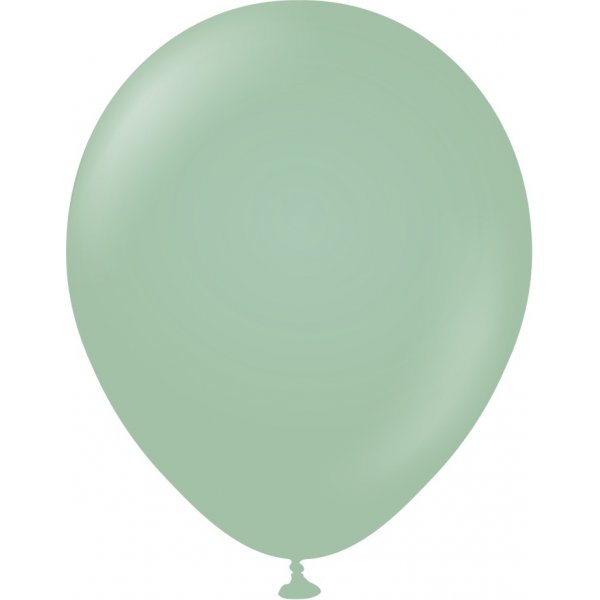 Ballonger ensfarget - Premium 45 cm - Vintergrnn