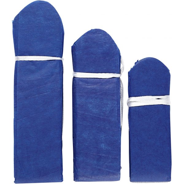 Papirpomponger - mørkeblå - Dia. 20+24+30 cm - 3 stk Papirpomponger - mørkeblå - Dia. 20+24+30 cm - 3 stk