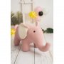 Stor elefant - 90 cm - Rosa
