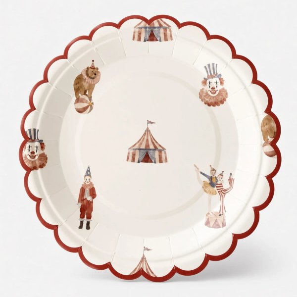 Papptallerkener - Sirkus - 17 cm - Lavendelblå - 8-pakning Papptallerkener - Sirkus - 17 cm - Lavendelblå - 8-pakning