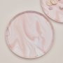 Papptallrikar - Rosa marmor