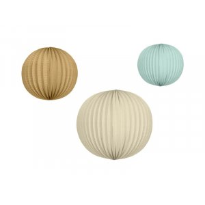 Papirlanterner - 3 stk - Brun, beige og lyseblå Papirlanterner - 3 stk - Brun, beige og lyseblå