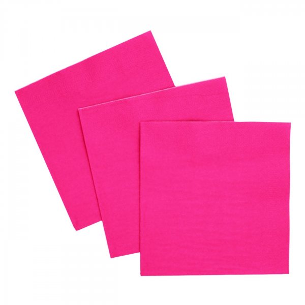 Servietter - Knallrosa - 33x33 cm - 20-pakning Servietter - Knallrosa - 33x33 cm - 20-pakning