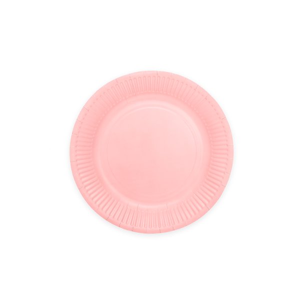 Papptallerkener - Rosa - 18 cm - 20-pakning Papptallerkener - Rosa - 18 cm - 20-pakning
