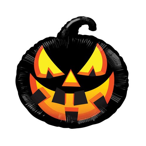 Folieballong – Halloween – Svart gresskar – 46 cm – Halloween-ballonger, Halloween
