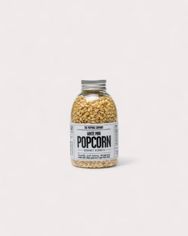Popcornkjerner - Hvite Mini - 380g - The Popping Company - Popcorn og popcorntilbehør