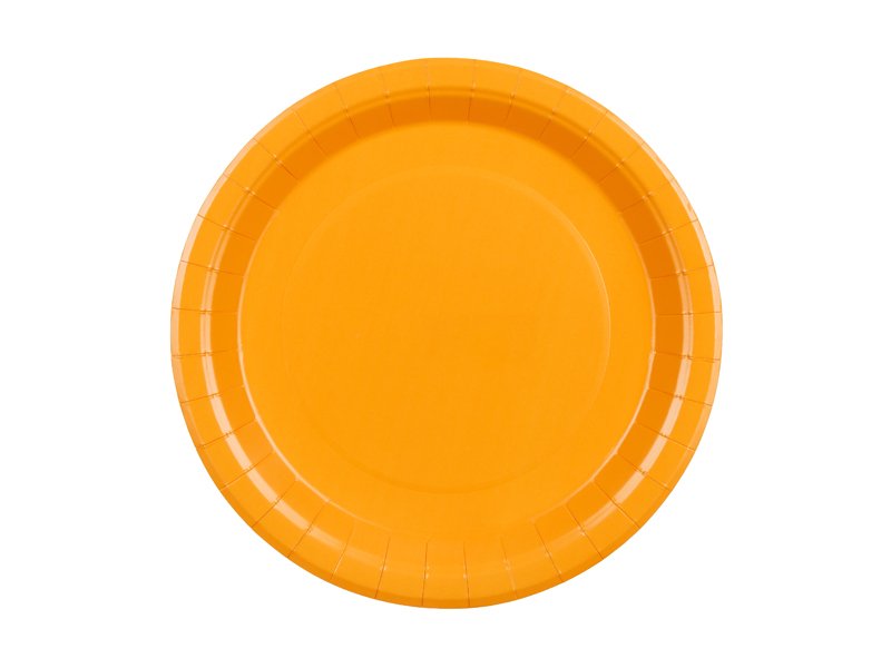 Papirtallerkener - Lys oransje - Papirtallerkener, Borddekking