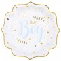 Papptallerkener - Baby Boy - Blå/Gull - 10-pakning Papptallerkener - Baby Boy - Blå/Gull - 10-pakning